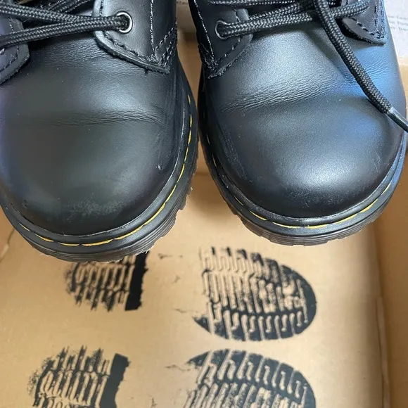 Dr. Martens Serena Leopard Faux Fur toddler Boots