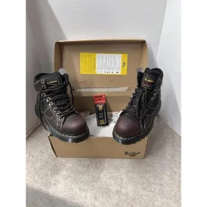 Dr. Martens Steel Toe Work Boots Unisex SZ 6 Industrial Leather Safety Shoe NWT