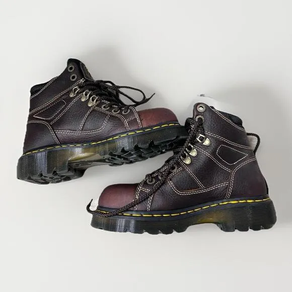 Dr. Martens Steel Toe Work Boots Unisex SZ 6 Industrial Leather Safety Shoe NWT