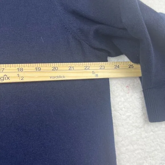 Draper James Wool and Cotton Combo Sweaterdress in Nassau Navy Career Size 2X