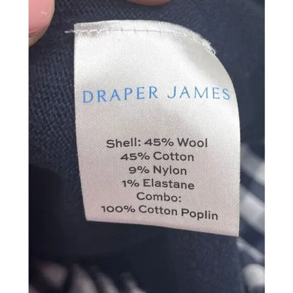 Draper James Wool and Cotton Combo Sweaterdress in Nassau Navy Career Size 2X