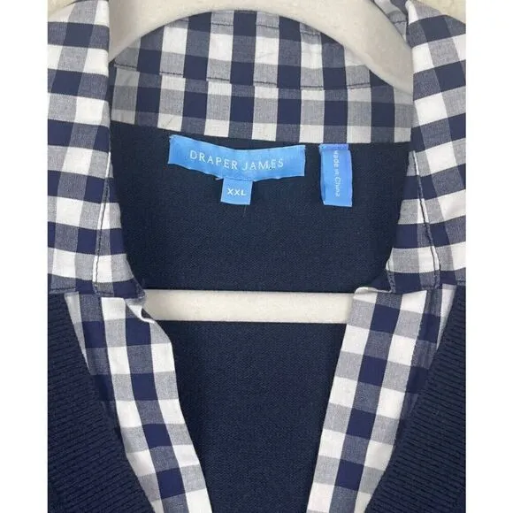 Draper James Wool and Cotton Combo Sweaterdress in Nassau Navy Career Size 2X