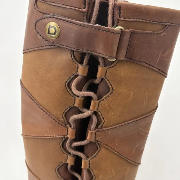 Dublin Pinnacle Boots II Womens 7.5 Brown Leather Lace Buckle Regular Calf