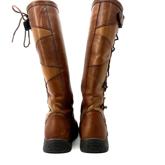 Dublin Pinnacle Boots II Womens 7.5 Brown Leather Lace Buckle Regular Calf