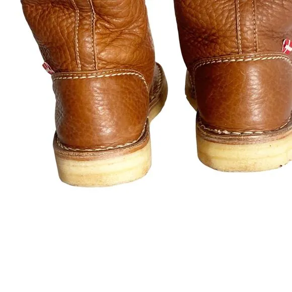 Duckfeet cozy Cognac Brown Leather Arhus Boots with Shearling Lining 7