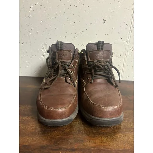 Dunham Brown WaterProof Hiking Boots Ankle Height Mens us 9 outdoors Trails Lace