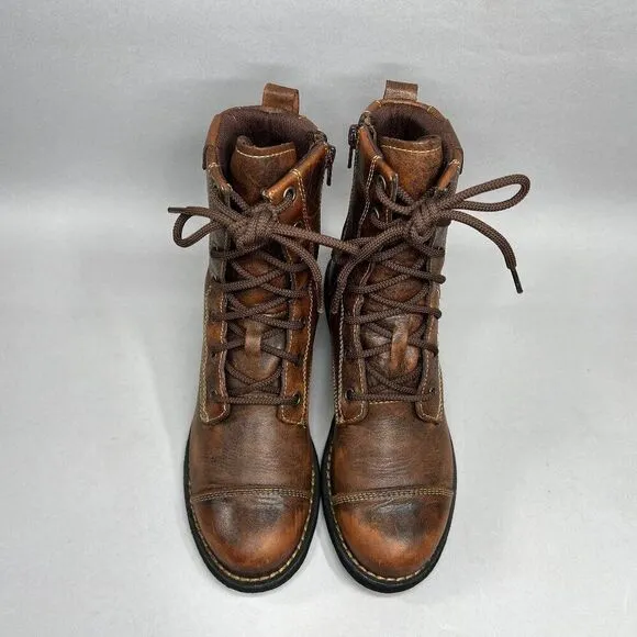 Durango City Savannah Lacer Boots Women's Size 7 Brown Leather Western Boots