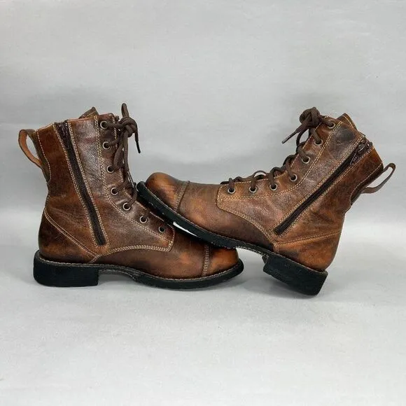 Durango City Savannah Lacer Boots Women's Size 7 Brown Leather Western Boots