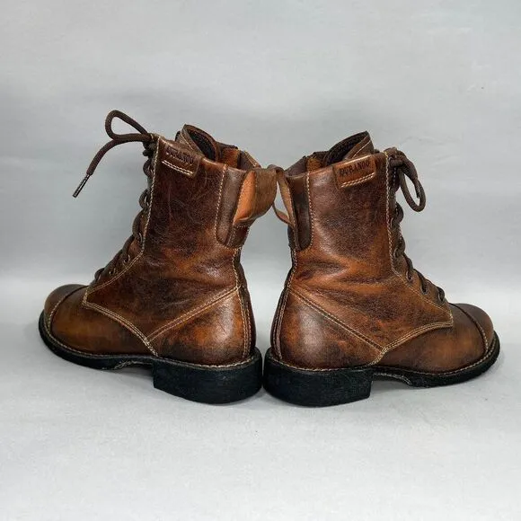 Durango City Savannah Lacer Boots Women's Size 7 Brown Leather Western Boots