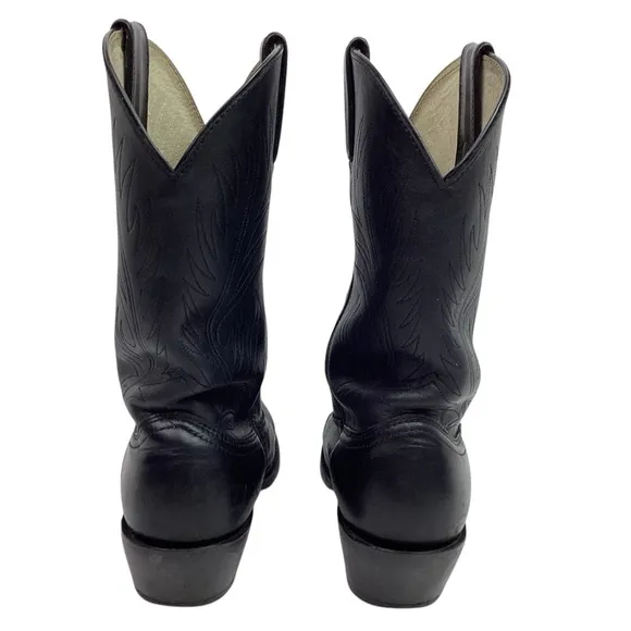 DURANGO Mens 8.5D Western 11” Concho Strap Cowboy Boots Black
