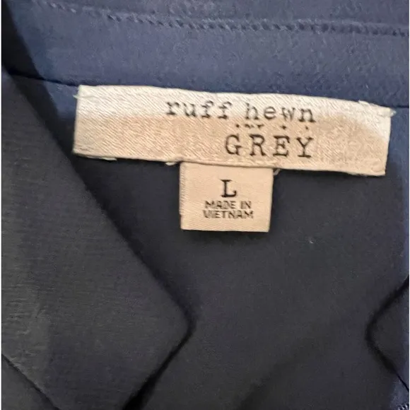 Duster Vest by ruff hewn GREY New with Tags Large Navy