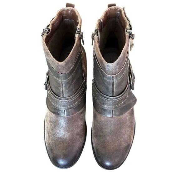 Earth Montana Sandstone  Genuine Leather Ankle Boots Women’s Size 8