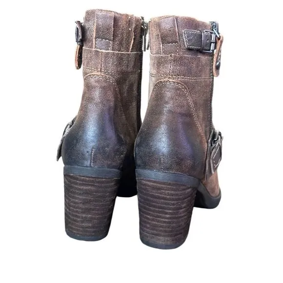 Earth Montana Sandstone  Genuine Leather Ankle Boots Women’s Size 8