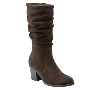 Earth Women's Vine Block Heel Narrow Calf Slouch Boots Brown Size 9
