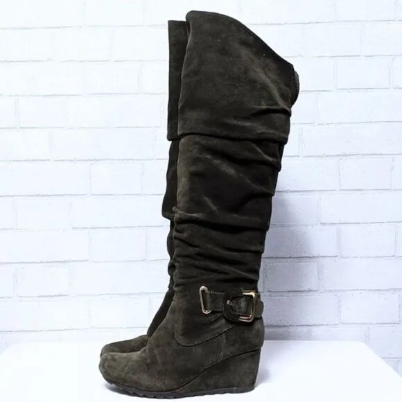 EARTHIES Raphaelle Suede Over the Knee Boots 7.5