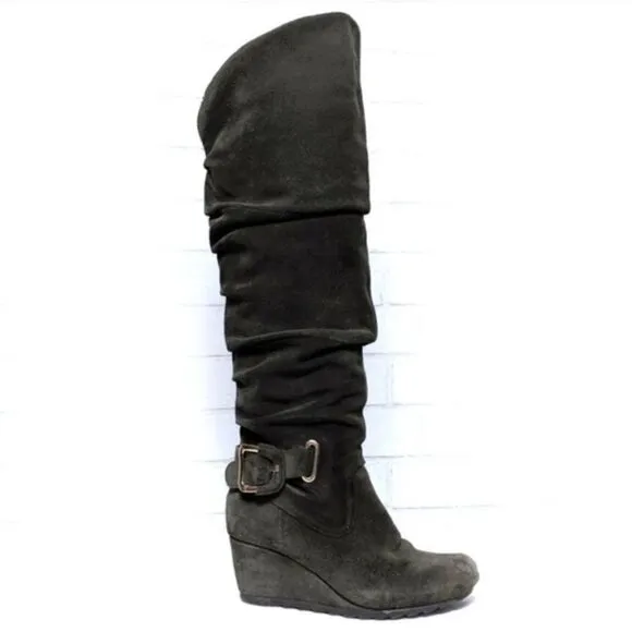 EARTHIES Raphaelle Suede Over the Knee Boots 7.5