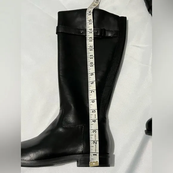 Easy Spirit Aubrey Casual Boots knee high riding boots black leather size 8 1/2W