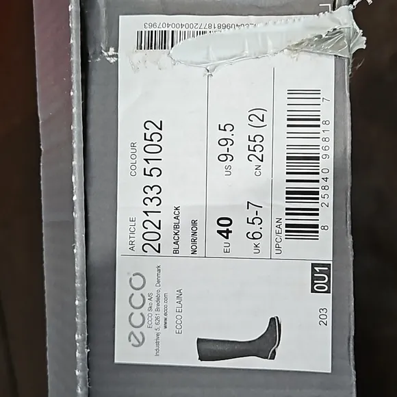 Ecco Elania Hydromax Tall Knee-High Boots, Black, size 9-9.5, NWT
