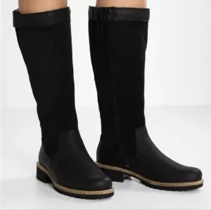 Ecco Elania Hydromax Tall Knee-High Boots, Black, size 9-9.5, NWT