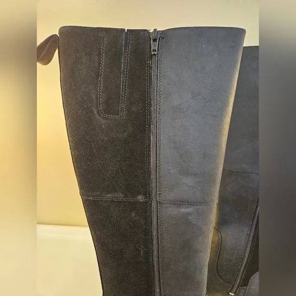 Ecco Elania Hydromax Tall Knee-High Boots, Black, size 9-9.5, NWT