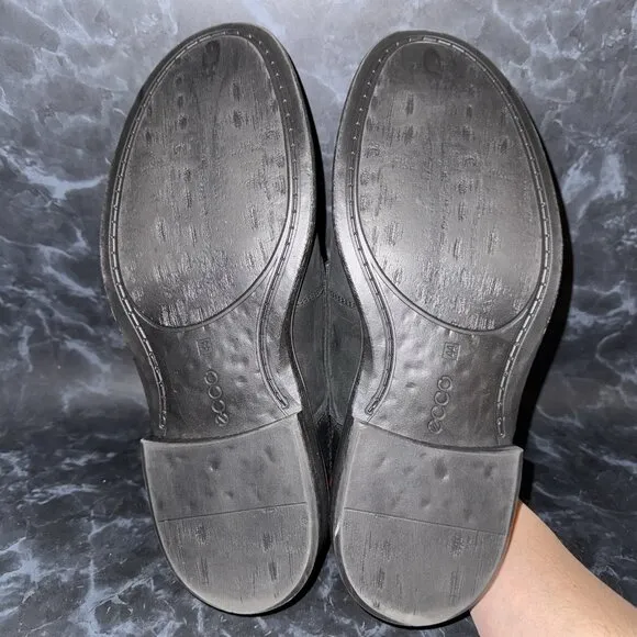 ECCO Knoxville Gore-Tex Waterproof Black Leather Shoes Mens Size 10-10.5 (44)