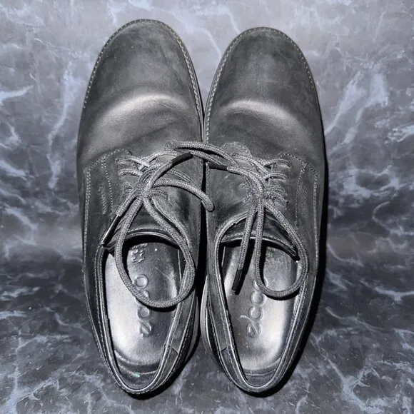 ECCO Knoxville Gore-Tex Waterproof Black Leather Shoes Mens Size 10-10.5 (44)