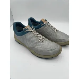 ECCO Mens Biom Hybrid 3 GoreTex Yak Leather White Gray Golf Shoes Size 13
