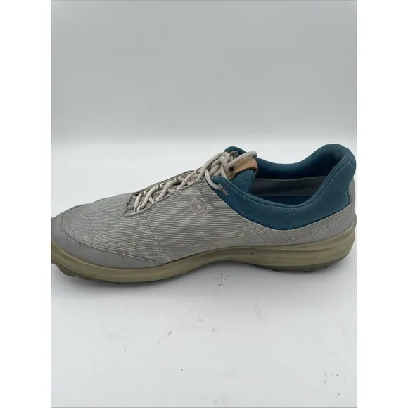ECCO Mens Biom Hybrid 3 GoreTex Yak Leather White Gray Golf Shoes Size 13