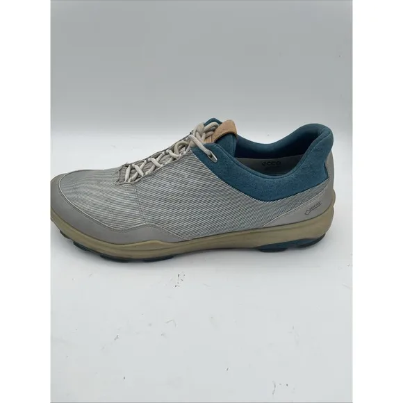 ECCO Mens Biom Hybrid 3 GoreTex Yak Leather White Gray Golf Shoes Size 13