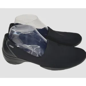 ECCO Rise Shoes Womens Size 8 Black Fabric Gore-Tex Waterproof Loafer Slip Ons