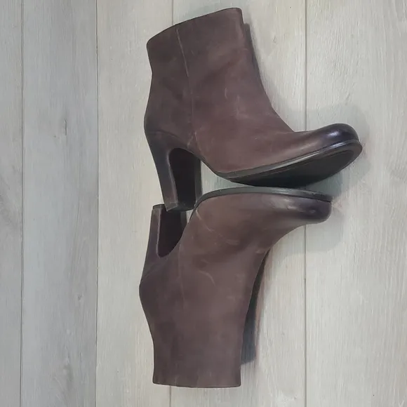 Ecco Womens Ankle Leather Heels shoes  boots shoes sz 40 US 9-9.5