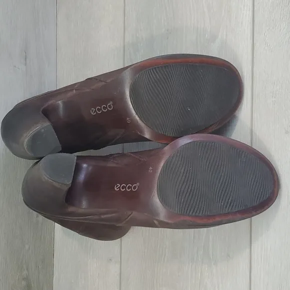 Ecco Womens Ankle Leather Heels shoes  boots shoes sz 40 US 9-9.5