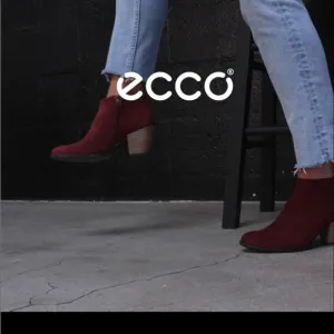 ECCO womens Shape 55 Western Ankle Hydromax Fashion Boot, Syrah Suede