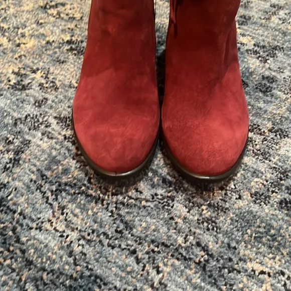 ECCO womens Shape 55 Western Ankle Hydromax Fashion Boot, Syrah Suede
