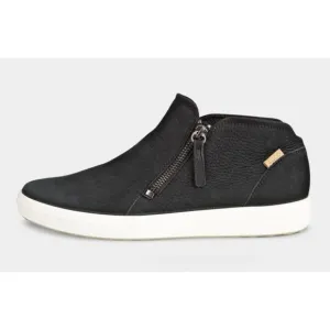 ECCO‎ Women's Soft 7 Zip Bootie size 4 4 1/2 nubuck leather black Suede