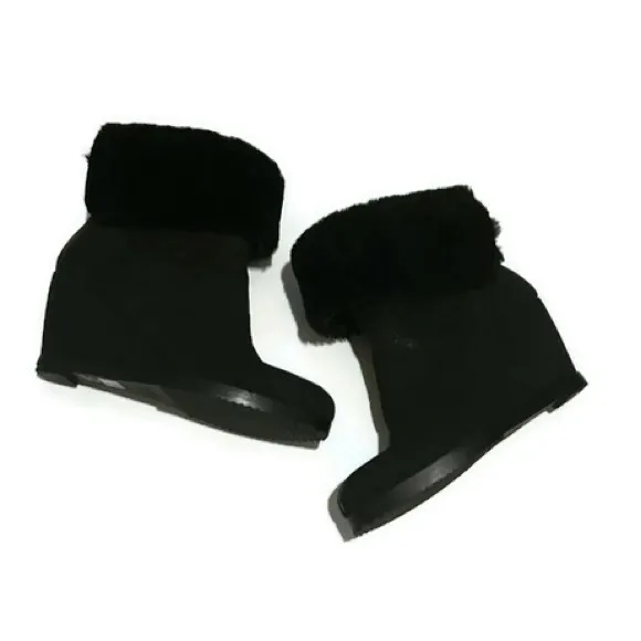 Eileen Fisher Black Wedge Boots