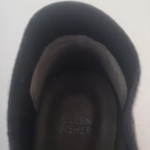 Eileen Fisher Chesea gray fleece wedge heel pull on ankle boot. 11