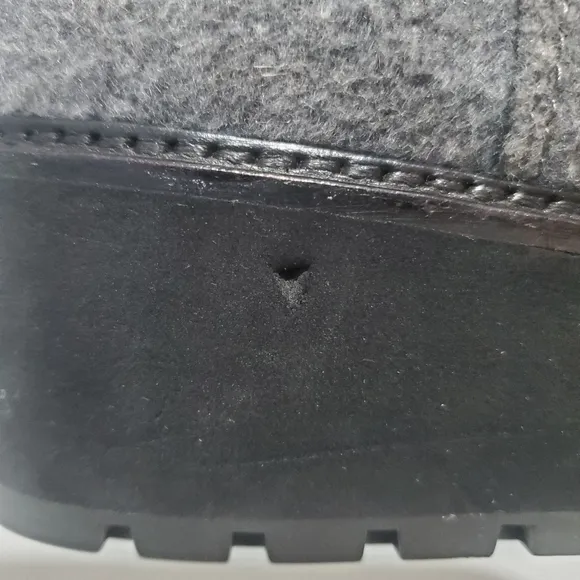 Eileen Fisher Chesea gray fleece wedge heel pull on ankle boot. 11