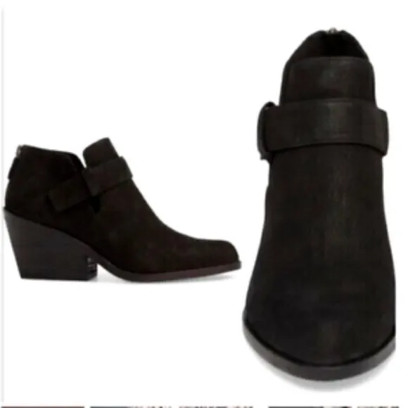 Eileen Fisher Ives Tumbled Nubuck Bootie‎ Women 8 NWOB $250 Black Ankle Boots