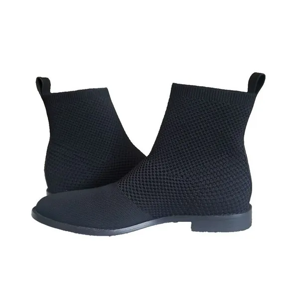 Eileen Fisher Jude Recycled Stretch Knit Bootie Black Women's Size 6.5