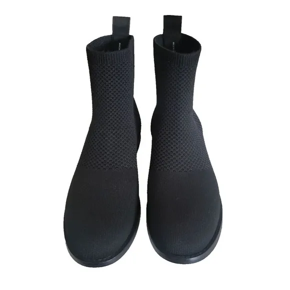 Eileen Fisher Jude Recycled Stretch Knit Bootie Black Women's Size 6.5