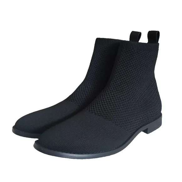 Eileen Fisher Jude Recycled Stretch Knit Bootie Black Women's Size 6.5