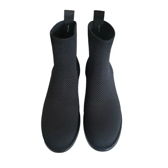 Eileen Fisher Jude Recycled Stretch Knit Bootie Black Women's Size 6.5