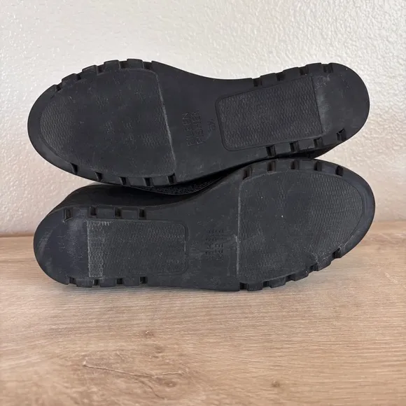 Eileen Fisher London Stretch Knit Wedge Booties in Graphite Size 6.5