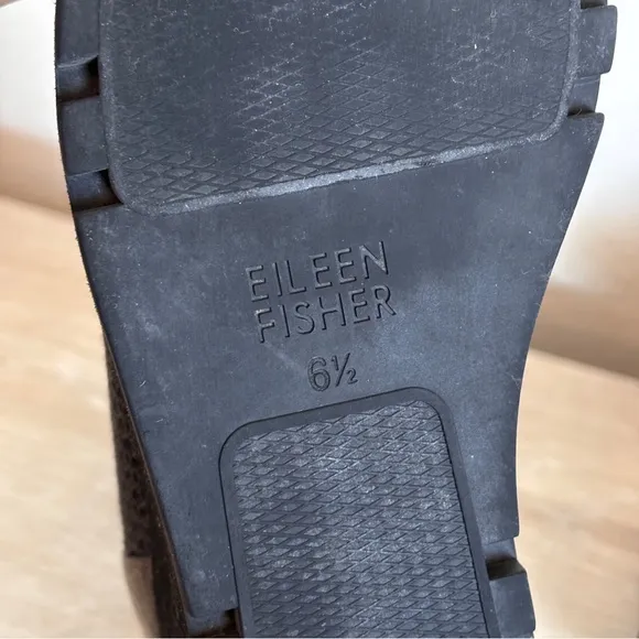 Eileen Fisher London Stretch Knit Wedge Booties in Graphite Size 6.5