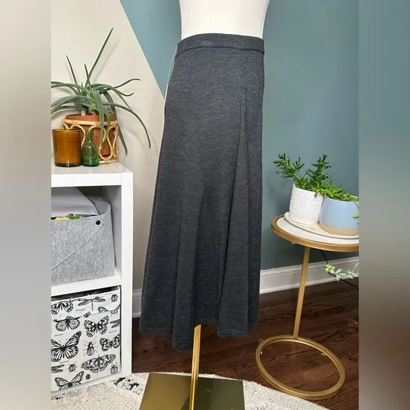 Eileen Fisher Petite Merino Wool Midi Skirt NWT | A-Line Capsule Wardrobe Medium