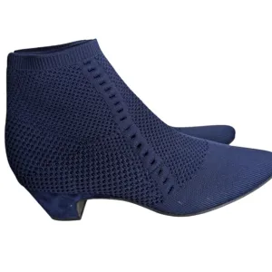 Eileen Fisher Purl Navy Sock Bootie..... Size 10