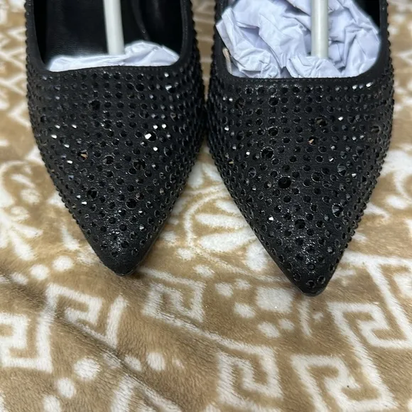 Elisabet Tang Women Pumps, Pointed Toe High Heel Glitter Rhinestone Heels Sparks