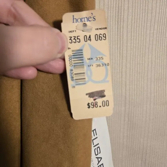 ELISABETH Liz Claiborne Suede Pencil Skirt | Camel | Size 16/18 0346