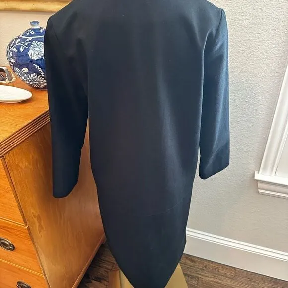 Emerson Fry Black Twill Shift Dress Small